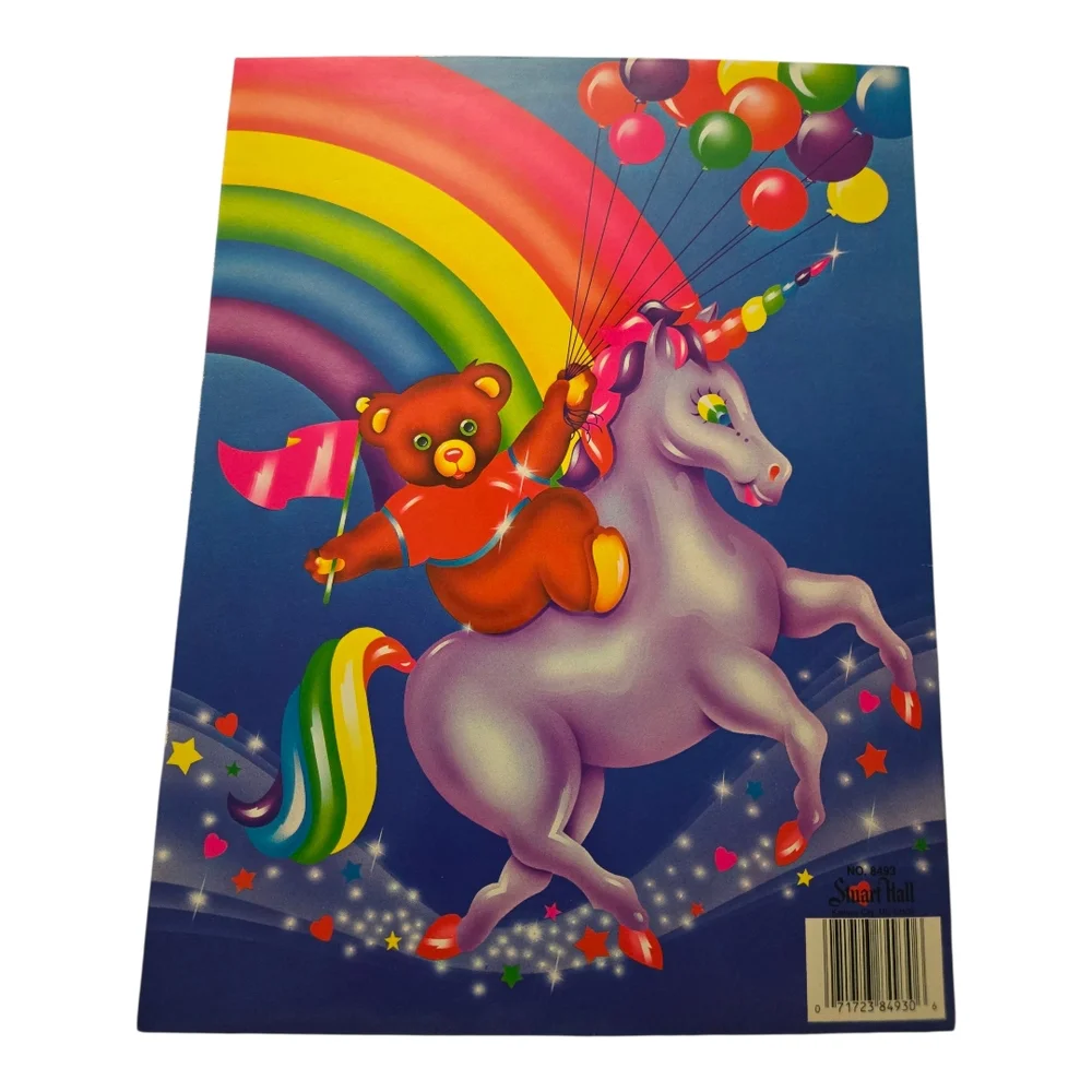 Lisa Frank Rainbow Bear Riding A Unicorn FOLDER
